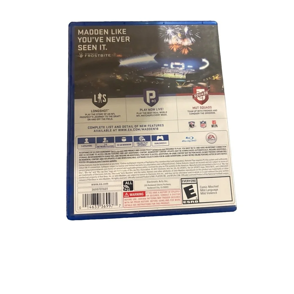 Madden‎ NFL 18 | PS4 | Sony PlayStation 4 | Very Good